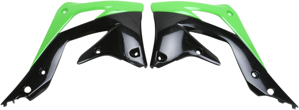 ACERBIS Radiator Shrouds - Green/Black 2250431089
