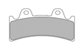 DRAG SPECIALTIES Organic Brake Pads - 6 Piston Caliper FAD243
