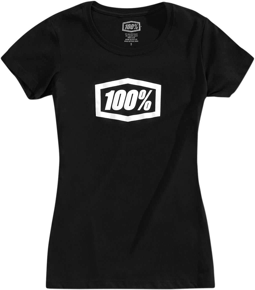 100% Women's Icon T-Shirt - Black - Large 20002-00002