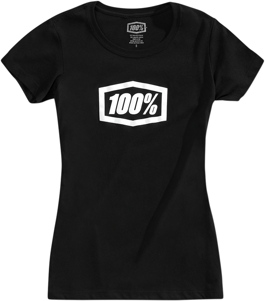 100% Women's Icon T-Shirt - Black - Large 20002-00002