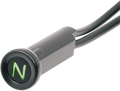 DRAG SPECIALTIES Snap-In Indicator Light - Neutral - Black Bezel 160904