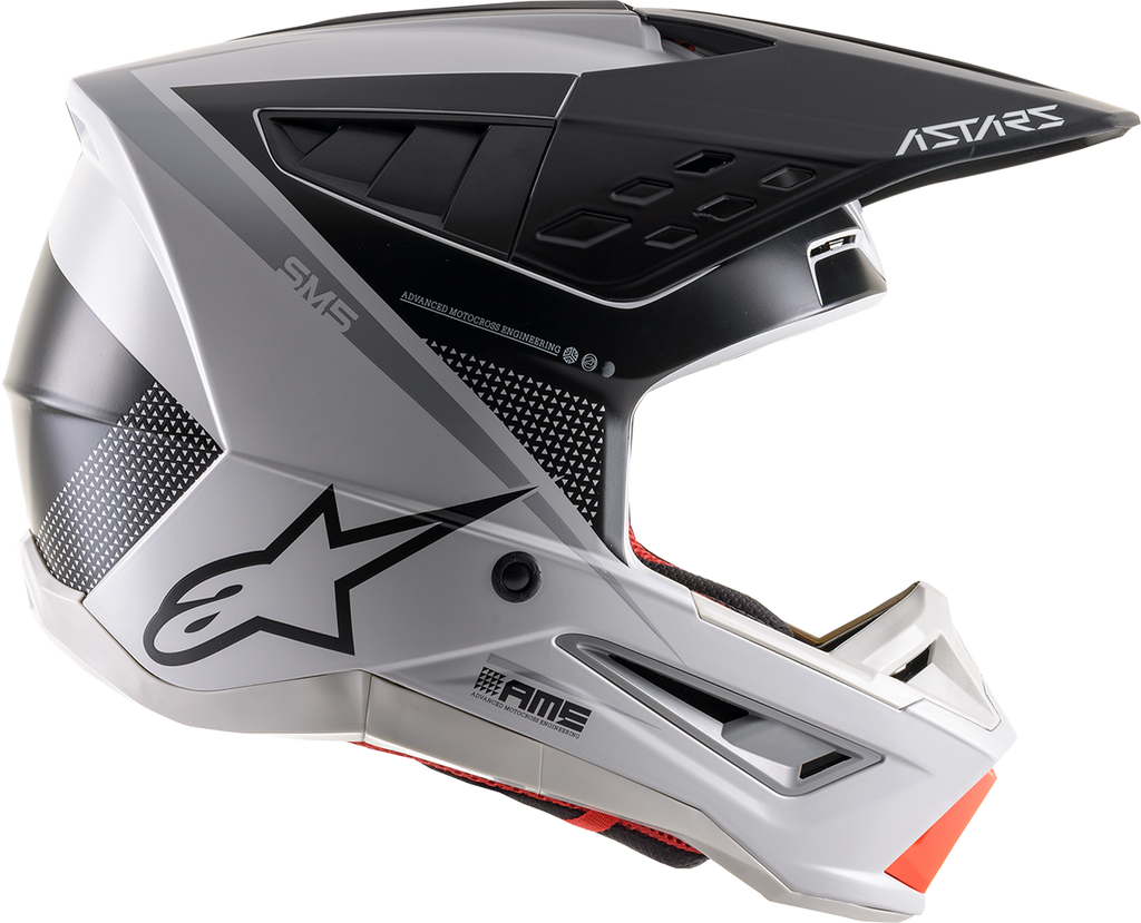 ALPINESTARS S-M5 Rayon Helmet Matte Light Grey/Blk/Slvr Xs 8304121-928-XS