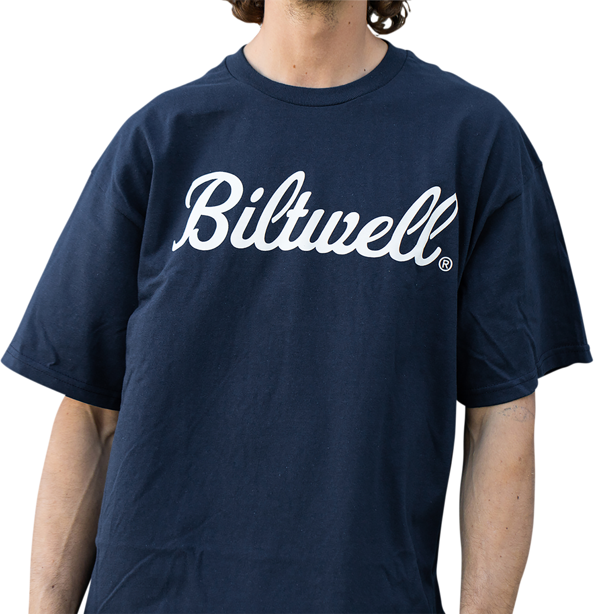 BILTWELL Script T-Shirt - Navy - XL 8101-052-005