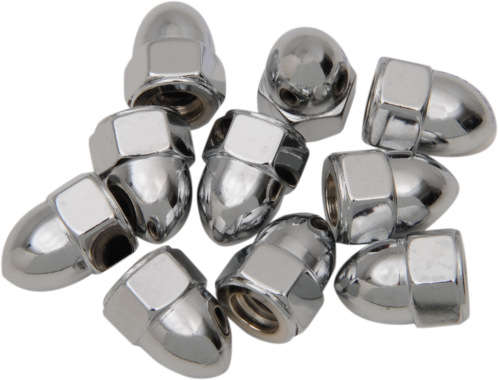 DRAG SPECIALTIES Nut - Acorn - Chrome - 1/4"-28 MPB104