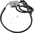 DRAG SPECIALTIES Brake Line - Front - +6" - Black - XL 614743-6BLK