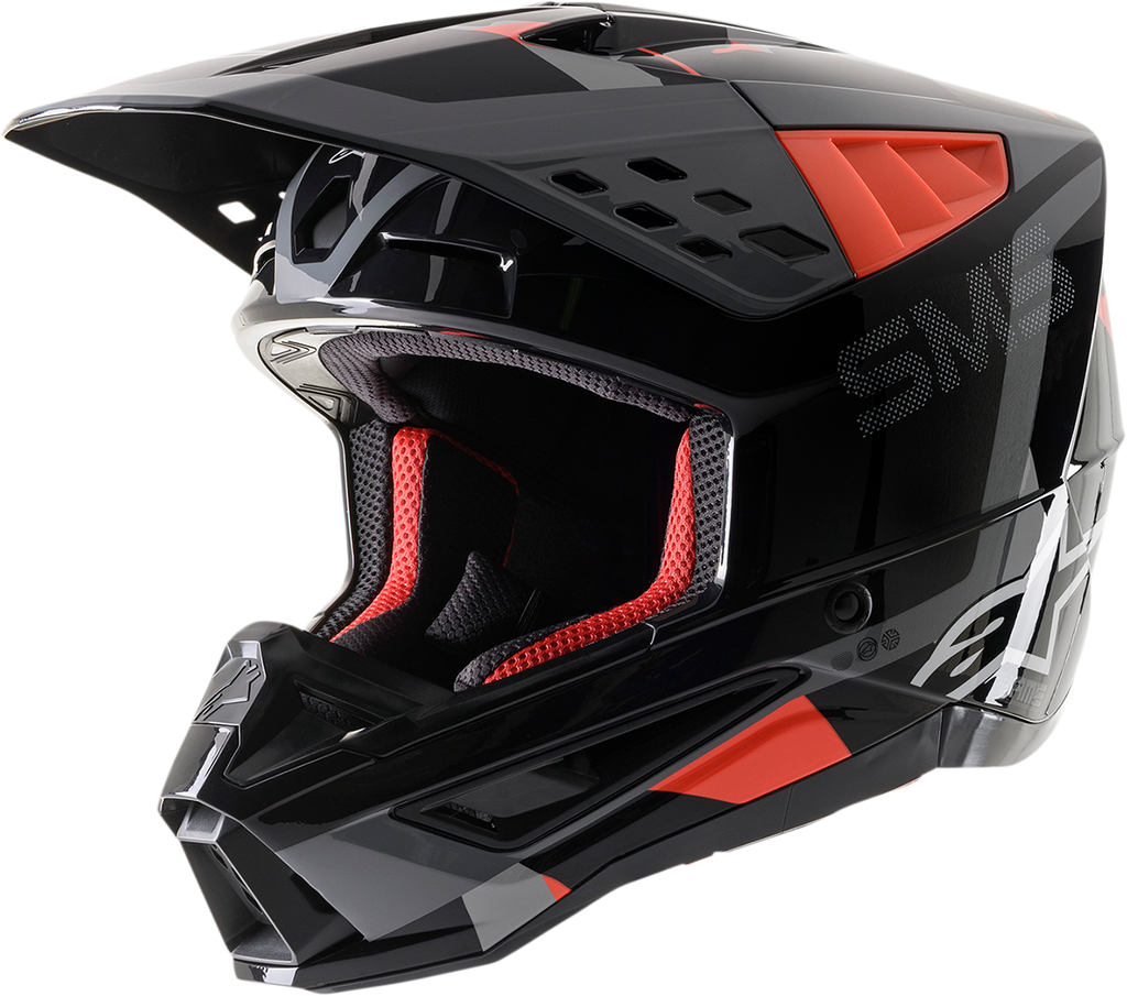 ALPINESTARS SM5 Helmet - Rover - Gray/Red - Medium 8303921-1392-MD