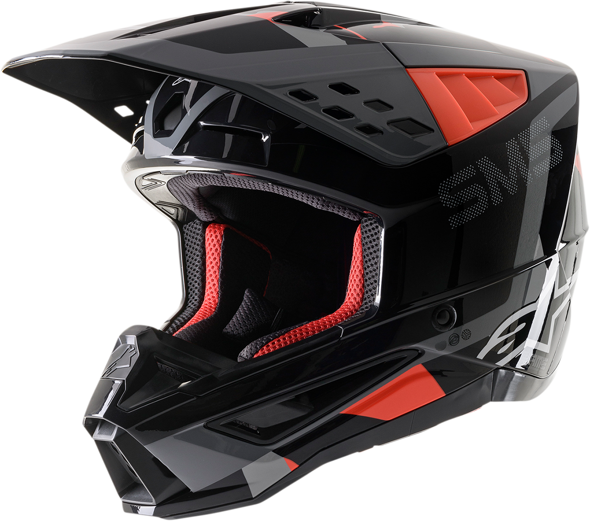ALPINESTARS SM5 Helmet - Rover - Gray/Red - Medium 8303921-1392-MD