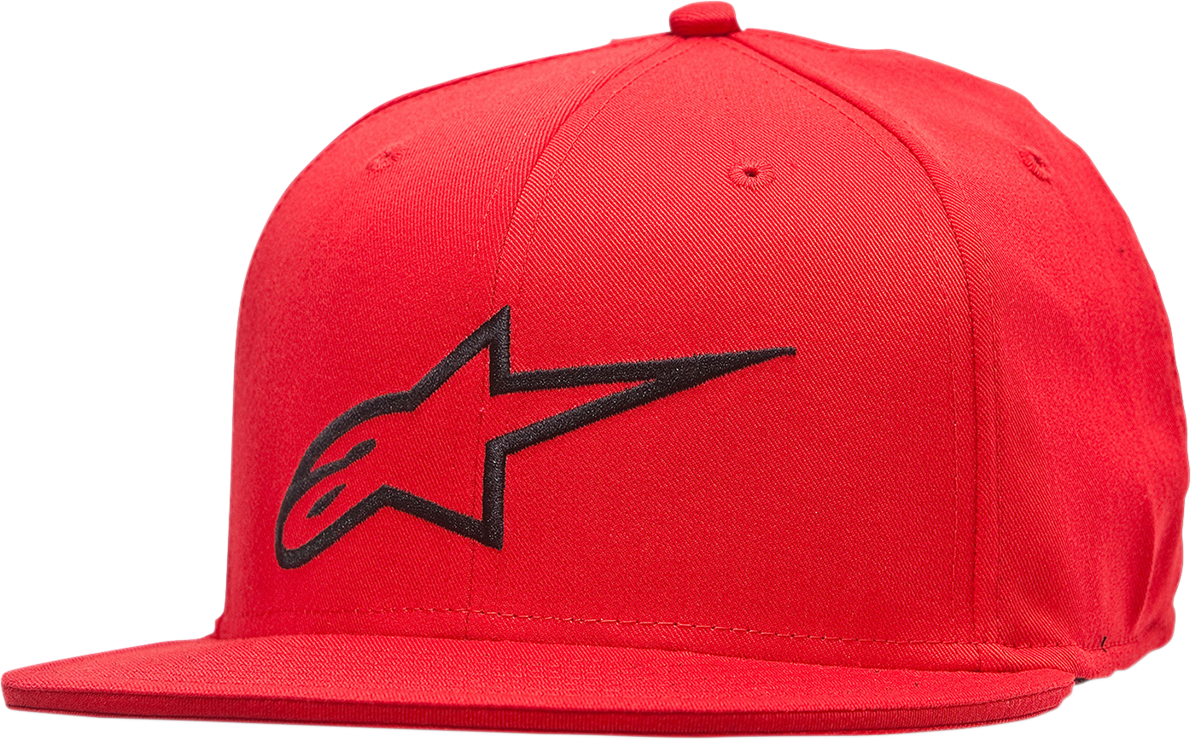 ALPINESTARS Ageless Flat Bill Hat - Red/Black - Small/Medium 1035810153010SM