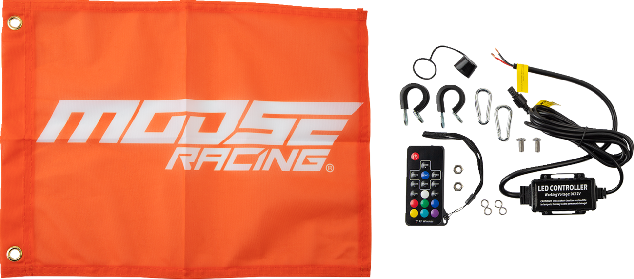 MOOSE RACING 5' Whip Light - RGB - Black SB-RGBR-151-PU