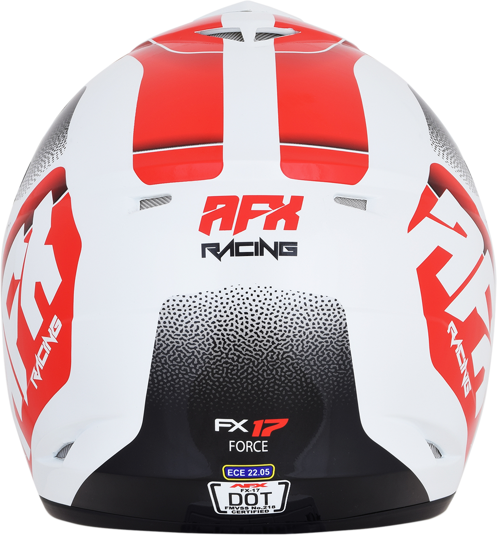 AFX FX-17 Helmet - Force - Pearl White/Red - Small 0110-5244