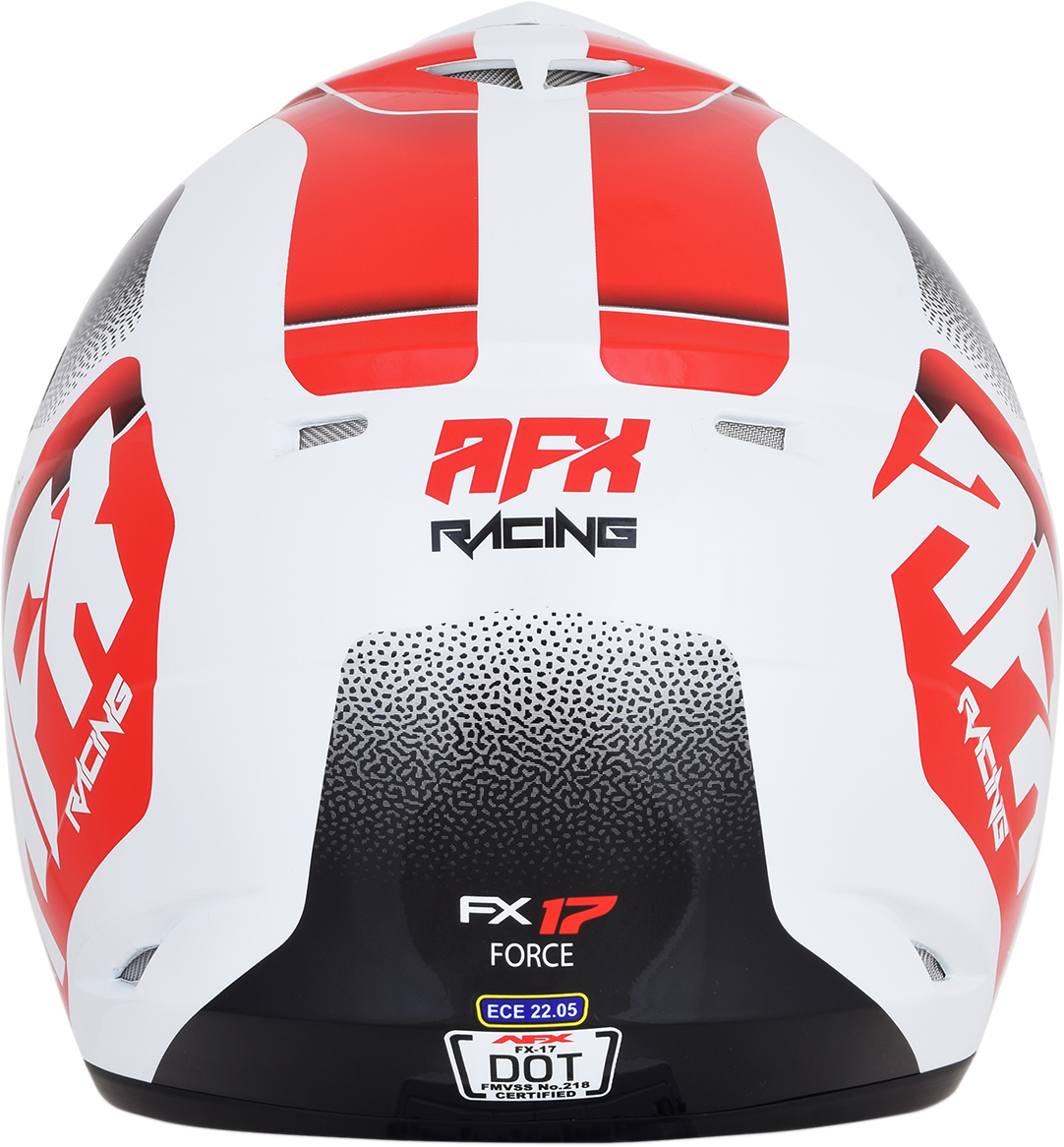 AFX FX-17 Helmet - Force - Pearl White/Red - Large 0110-5246
