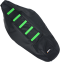 MOOSE RACING Ribbed Seat Cover - Black Cover/Green Ribs - Kawasaki KXF45012-334RT