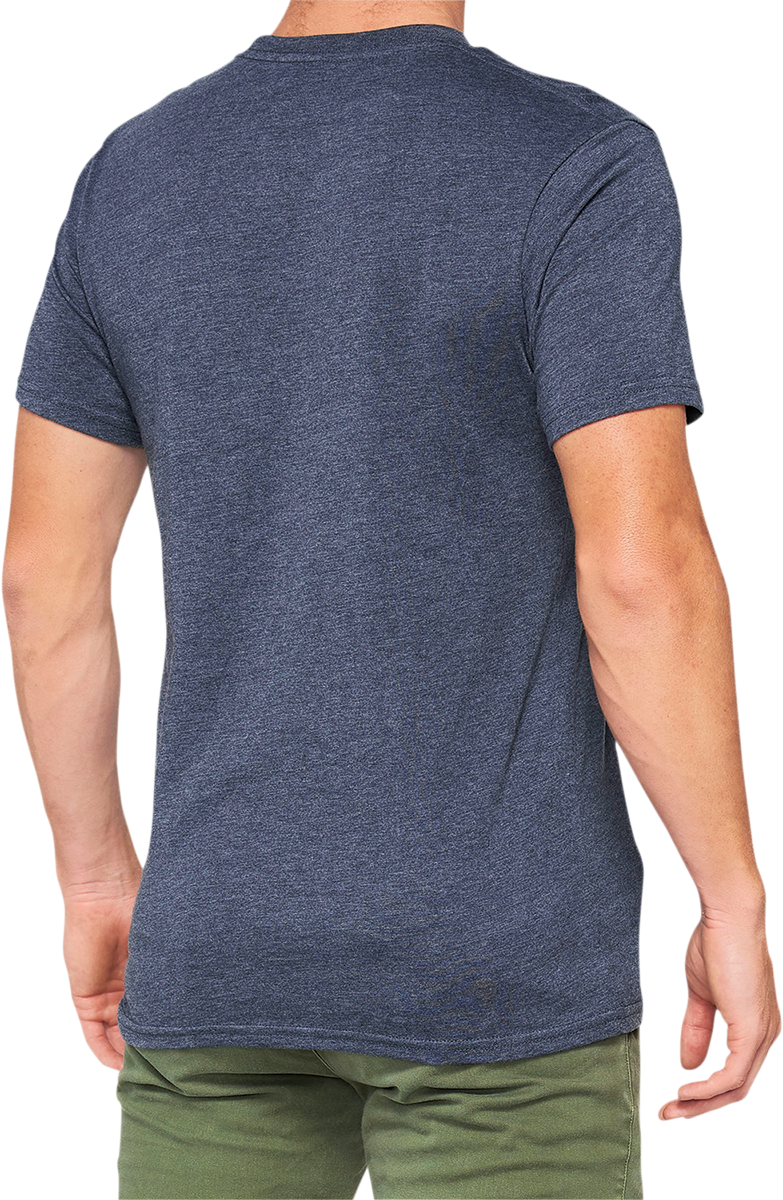 100% Trademark T-Shirt - Heather Navy - Medium 32134-015-11