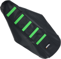 MOOSE RACING Ribbed Seat Cover - Black Cover/Green Ribs - Kawasaki KX8514-33RT