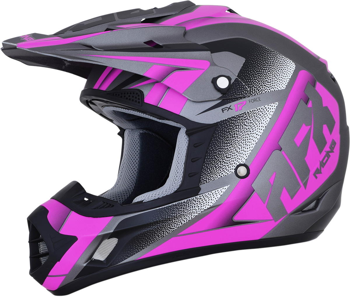 AFX FX-17 Helmet - Force - Frost Gray/Fuchsia - XL 0110-5212