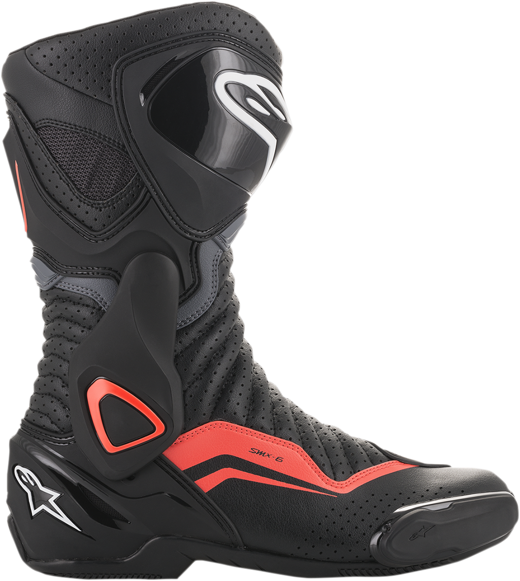 ALPINESTARS SMX-6 v2 Vented Boots - Black/Gray/Red - US 7.5 / EU 41 2223017-1133-41