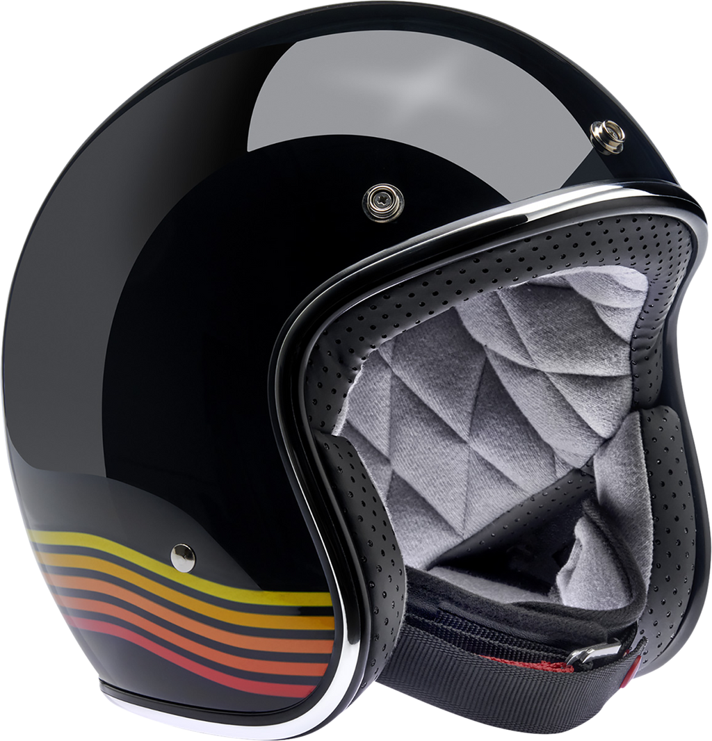 BILTWELL Bonanza Helmet - Gloss Black Spectrum - 2XL 1001-536-206