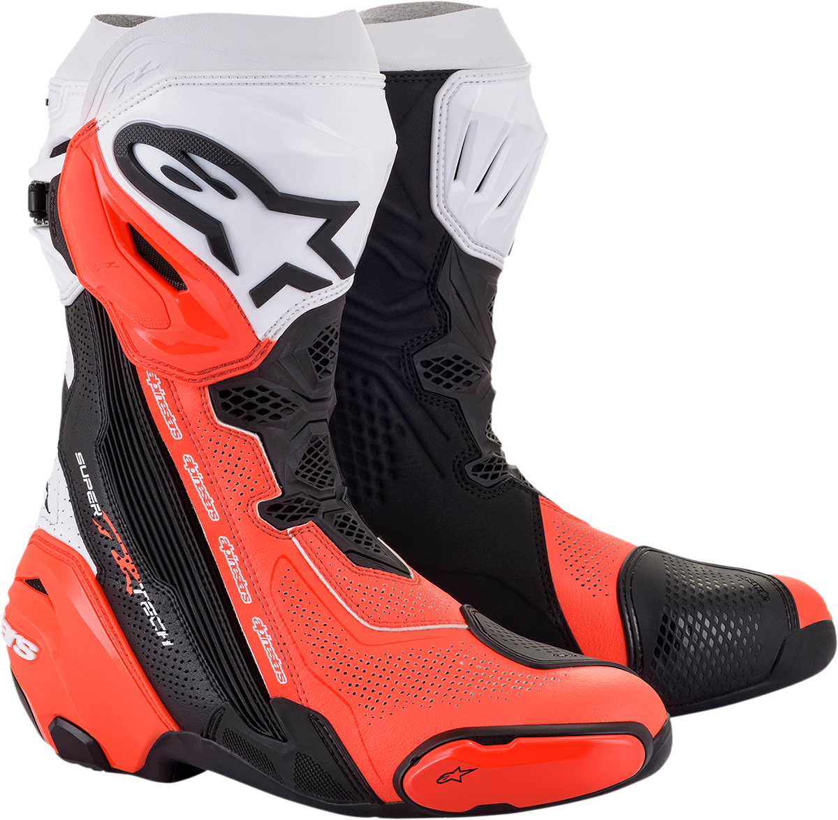 ALPINESTARS Supertech V Boots - Black/Fluo Red/White - US 9.5 / EU 44 2220121-124-44