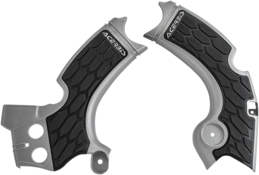ACERBIS X-Grip Frame Guards - Silver/Black N/F 15-18 KX450F>05051368 2657591015