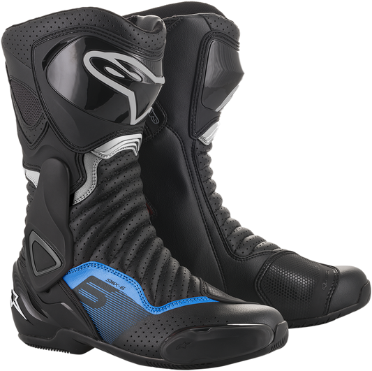 ALPINESTARS SMX-6 v2 Vented Boots - Black/Gray/Blue - US 12.5 / EU 48 2223017-1178-48