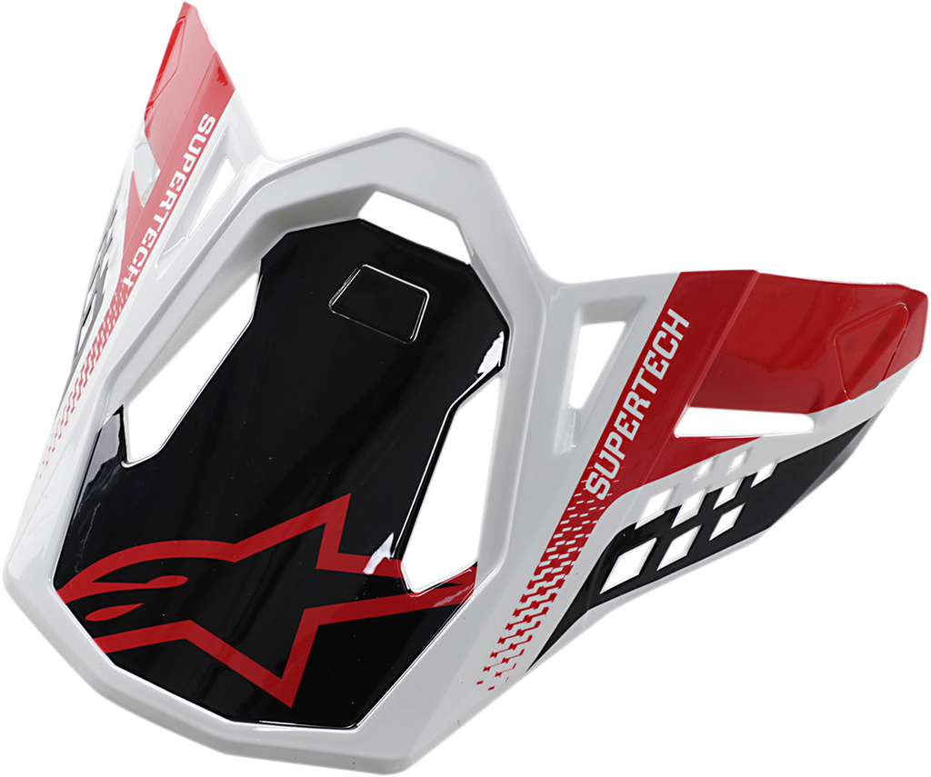 ALPINESTARS Supertech M8 Visor - Triple - Red/Gloss White 8981419-1180