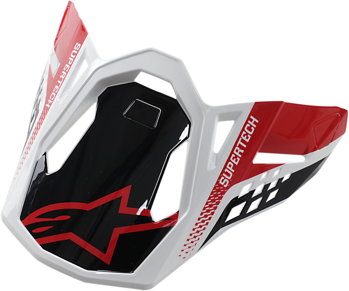 ALPINESTARS Supertech M8 Visor - Triple - Red/Gloss White 8981419-1180