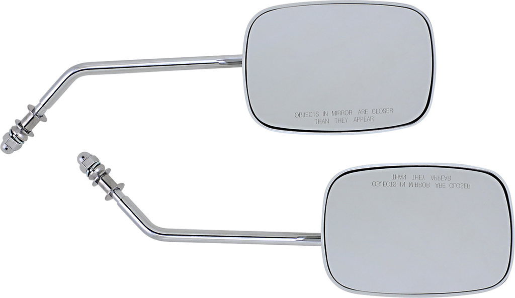 DRAG SPECIALTIES Rectangle Mirrors - Long - Chrome 60-0014/15X