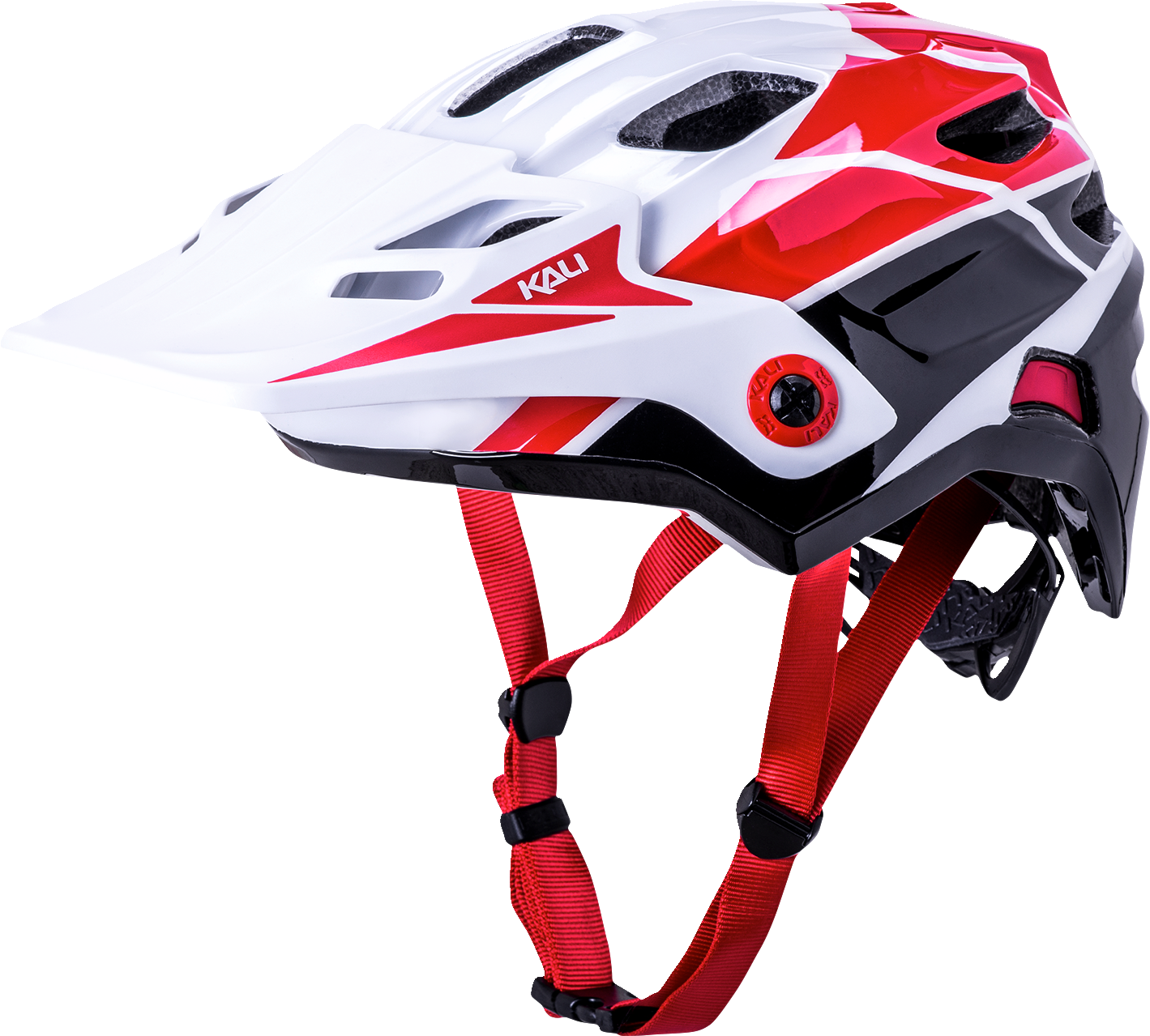 KALI Child Maya Full Face Helmet - Race - Gloss White/Red/Black 0221922112