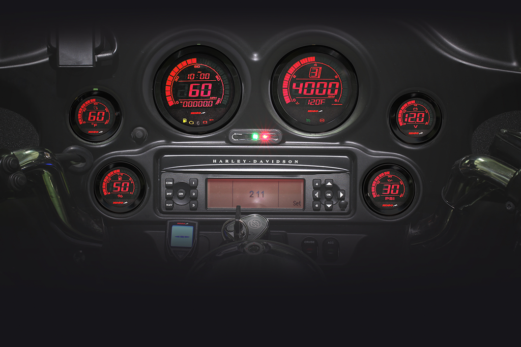 KOSO NORTH AMERICA Universal 6-Piece Gauge Kit - Black BA050903