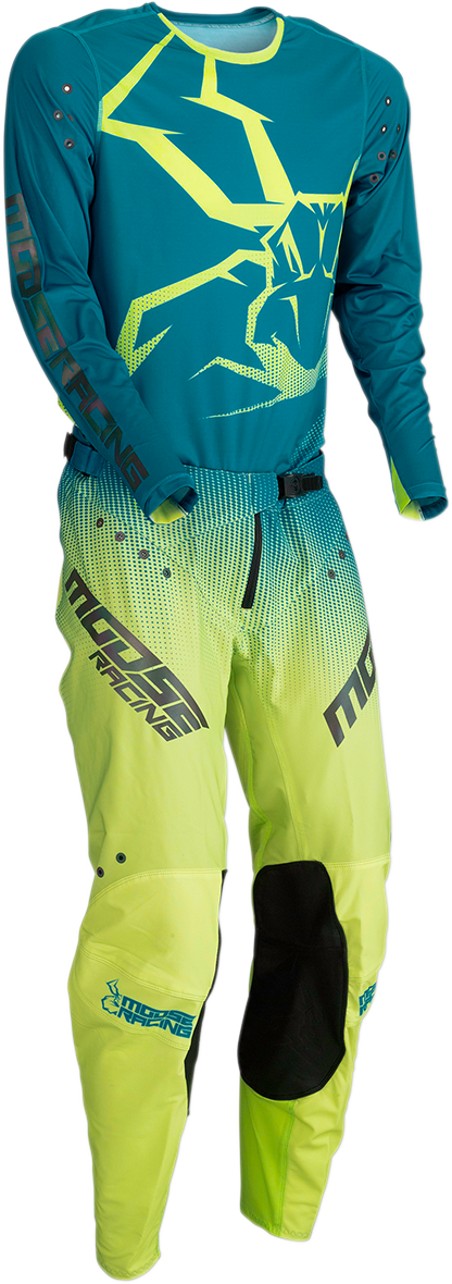 MOOSE RACING Agroid Pants - Aqua/Green - 36 2901-8491
