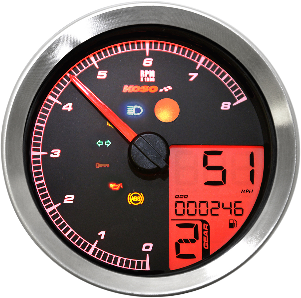 KOSO NORTH AMERICA Multi-Functional Meter - Silver BA051300