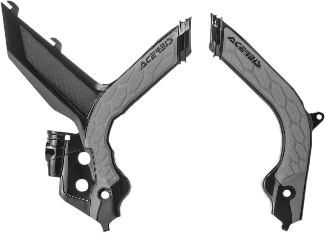 ACERBIS X-Grip Frame Guards - Black/Silver 2733441001