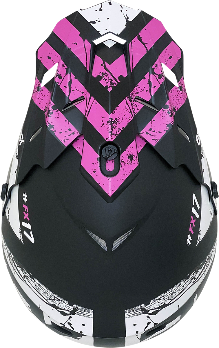 AFX FX-17Y Helmet - Attack - Matte Black/Fuchsia - Medium 0111-1412