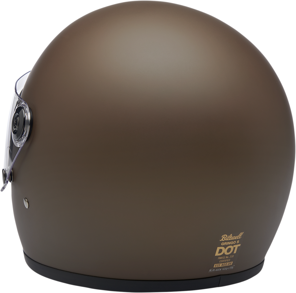 BILTWELL Gringo S Helmet - Flat Chocolate - Small 1003-252-102