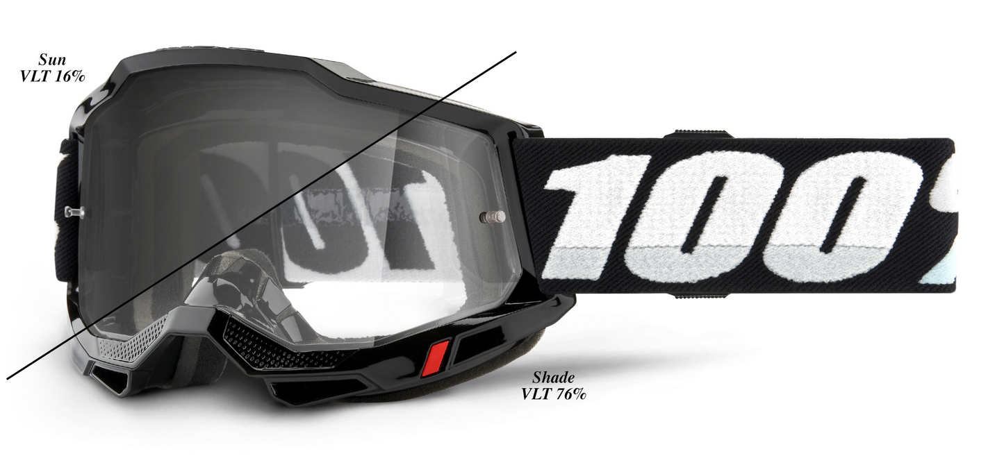 100% Accuri 2 Goggles - UTV/ATV - Sand/OTG - Black - Photochromic 50019-00001