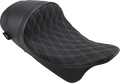 DRAG SPECIALTIES Forward Low Solo Seat - Diamond - Silver Stitched - FL '08-'22 0801-1253