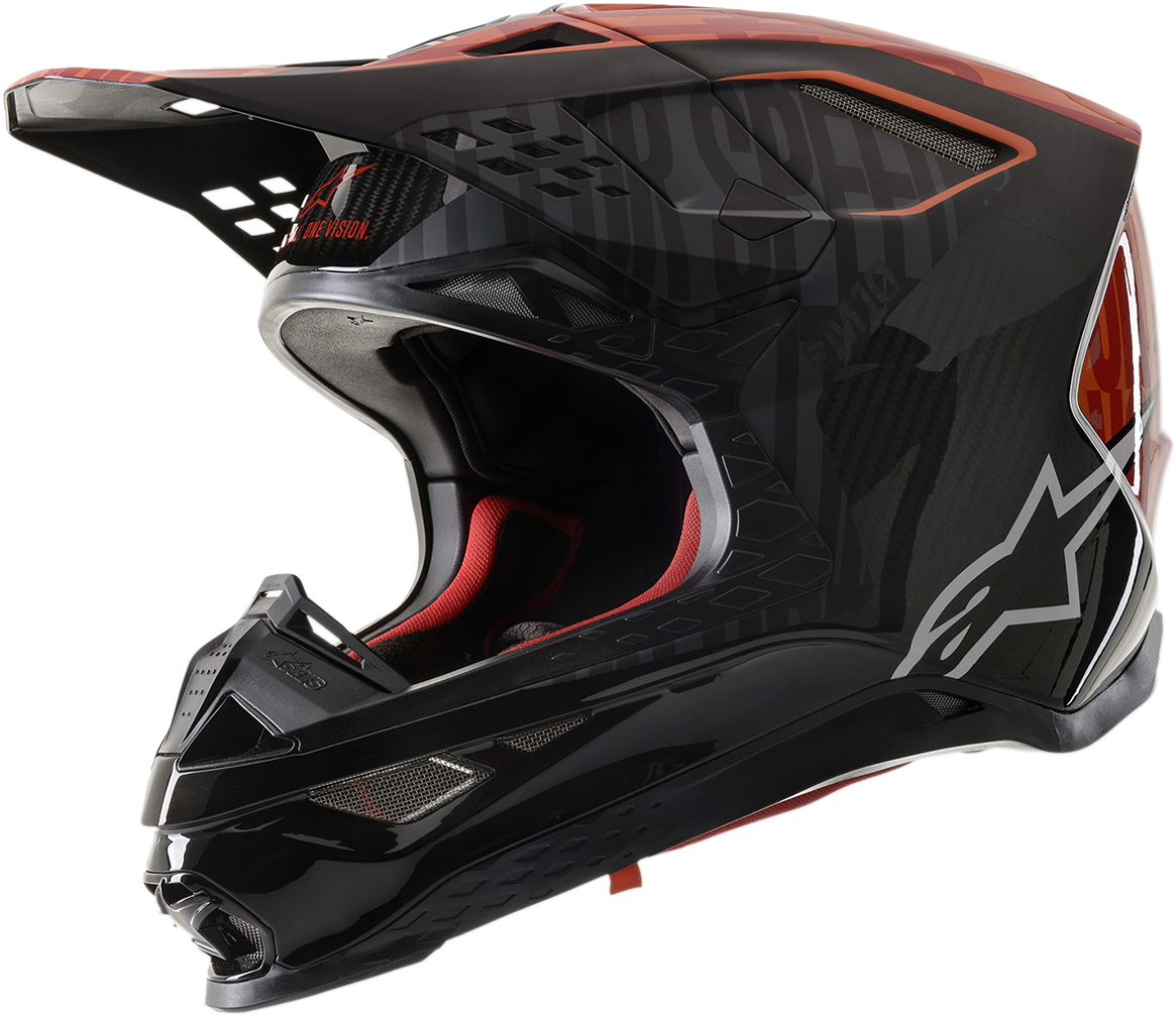 ALPINESTARS Supertech M10 Helmet - Alloy - MIPS - Black/Orange/Red - Small 8301720-1403-SM