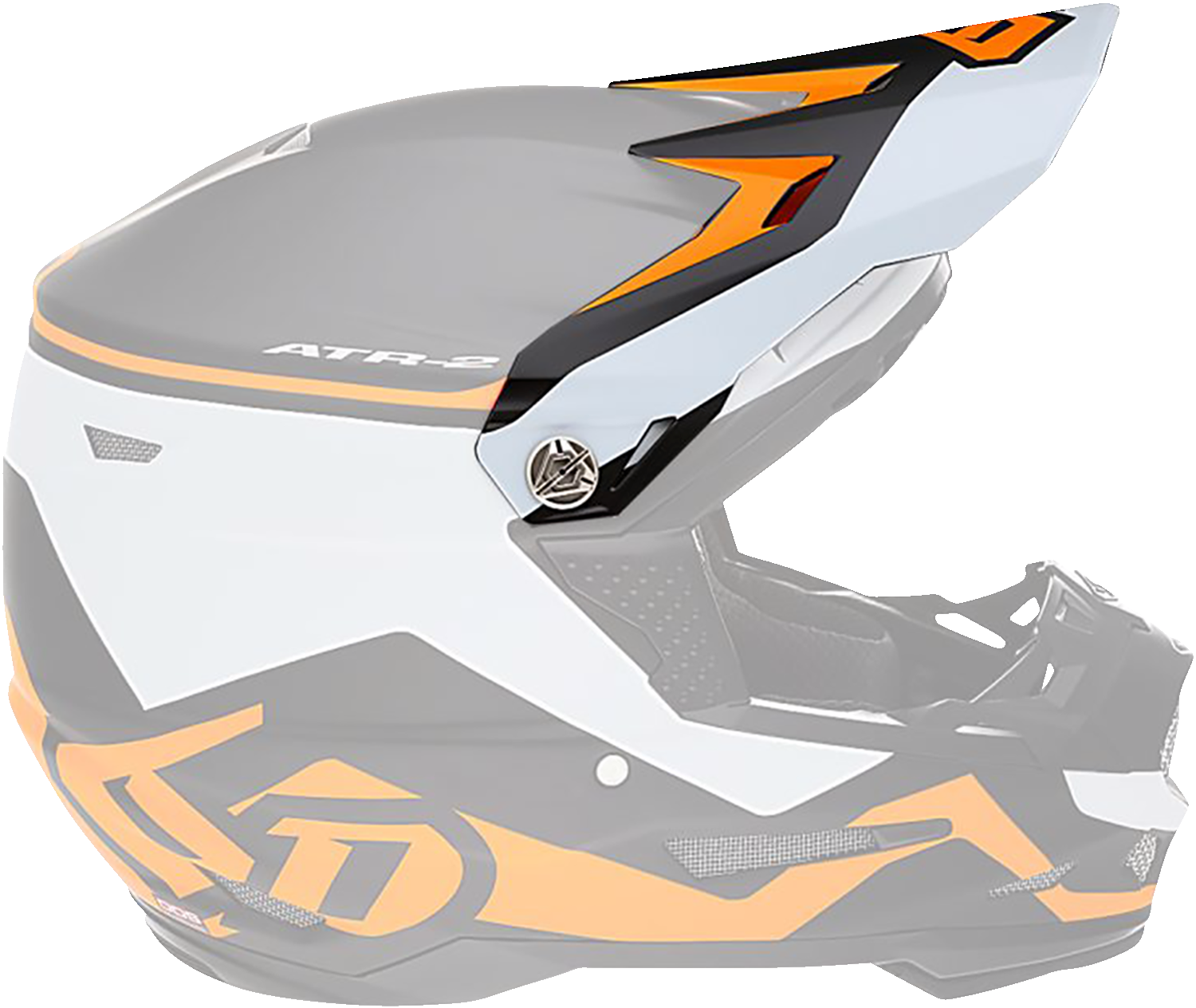 6D ATR-2Y Visor - Drive - Neon Orange 72-4131