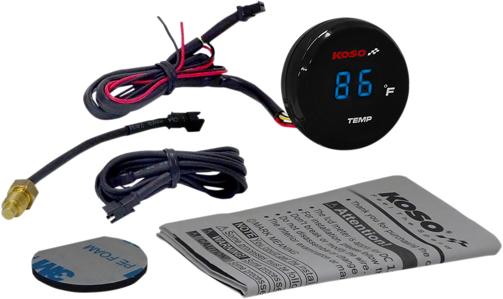 KOSO NORTH AMERICA I-Gear Thermometer - Blue Digits BA067B12