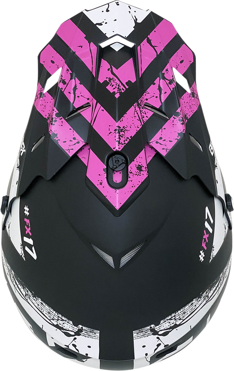 AFX FX-17 Helmet - Attack - Matte Black/Fuchsia - Small 0110-7167