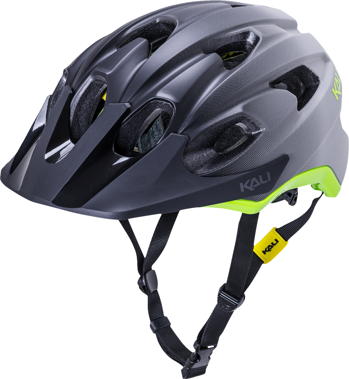 KALI Pace Helmet - Fade - Black/Gray/Fluorescent Yellow - L/XL 221722117