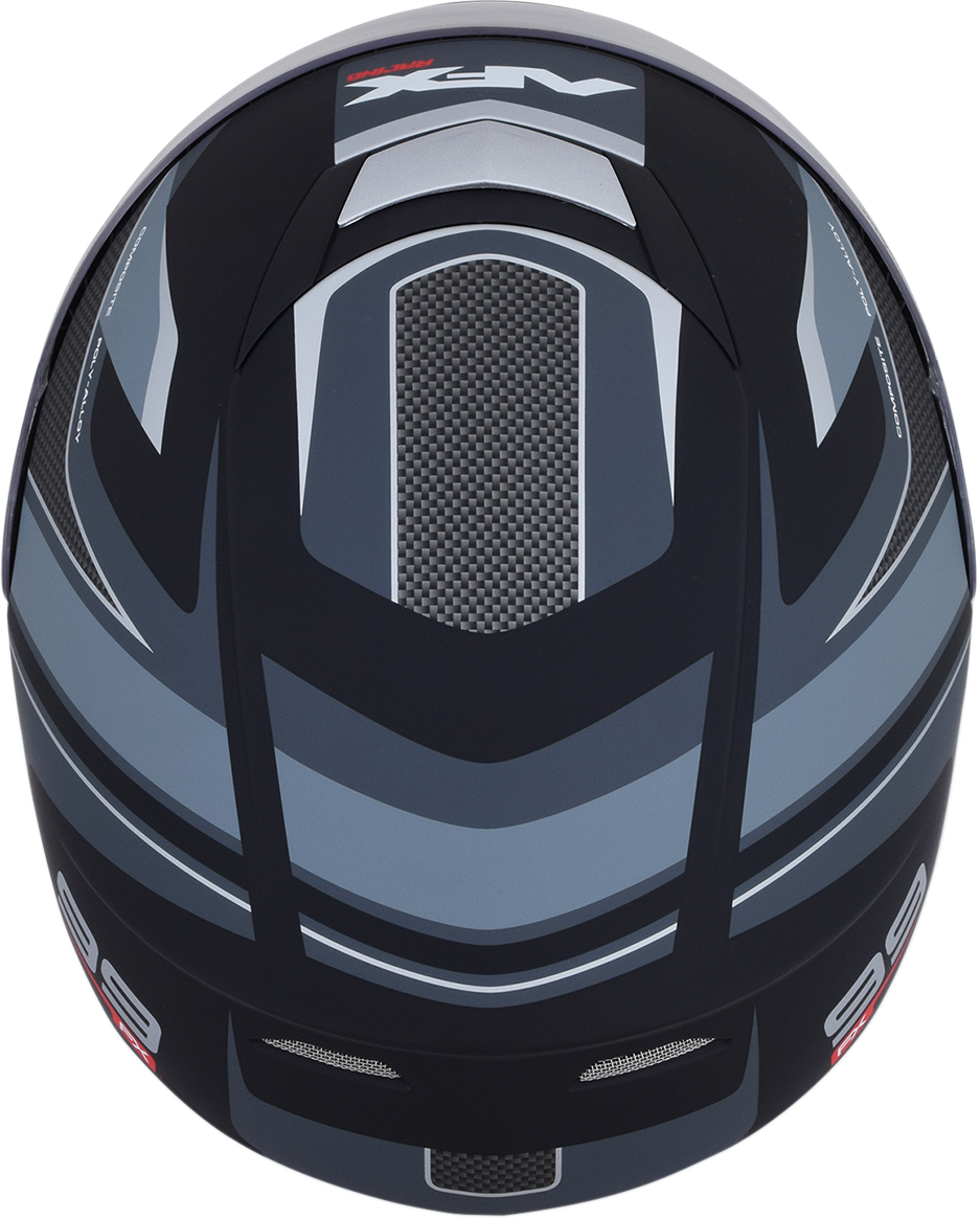 AFX FX-99 Helmet - Recurve - Matte Black/Gray - XL 0101-11139