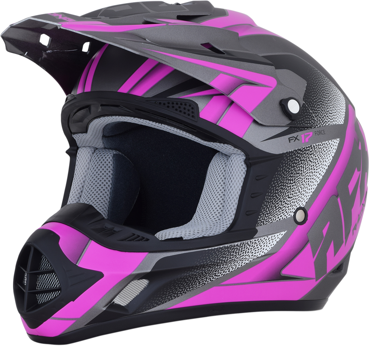 AFX FX-17 Helmet - Force - Frost Gray/Fuchsia - XL 0110-5212