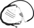 DRAG SPECIALTIES Brake Line - Front - Black - +6" 620085-6BLK