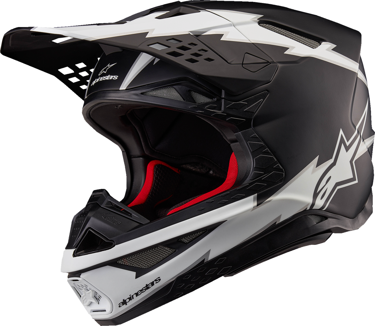ALPINESTARS Supertech M10 Helmet - Ampress - MIPS® - Matte Black/White - 2XL 8300823-1121-2X