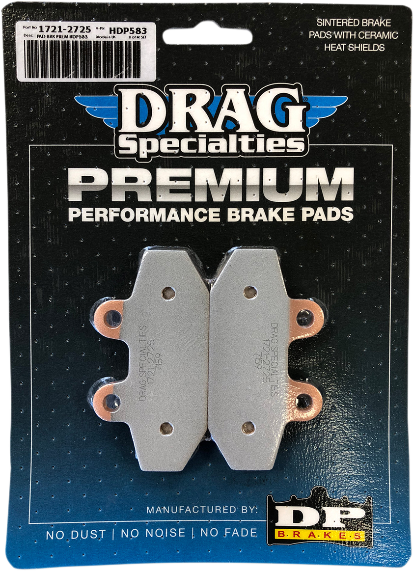 DRAG SPECIALTIES Sintered Metal Brake Pads - Softail HDP583