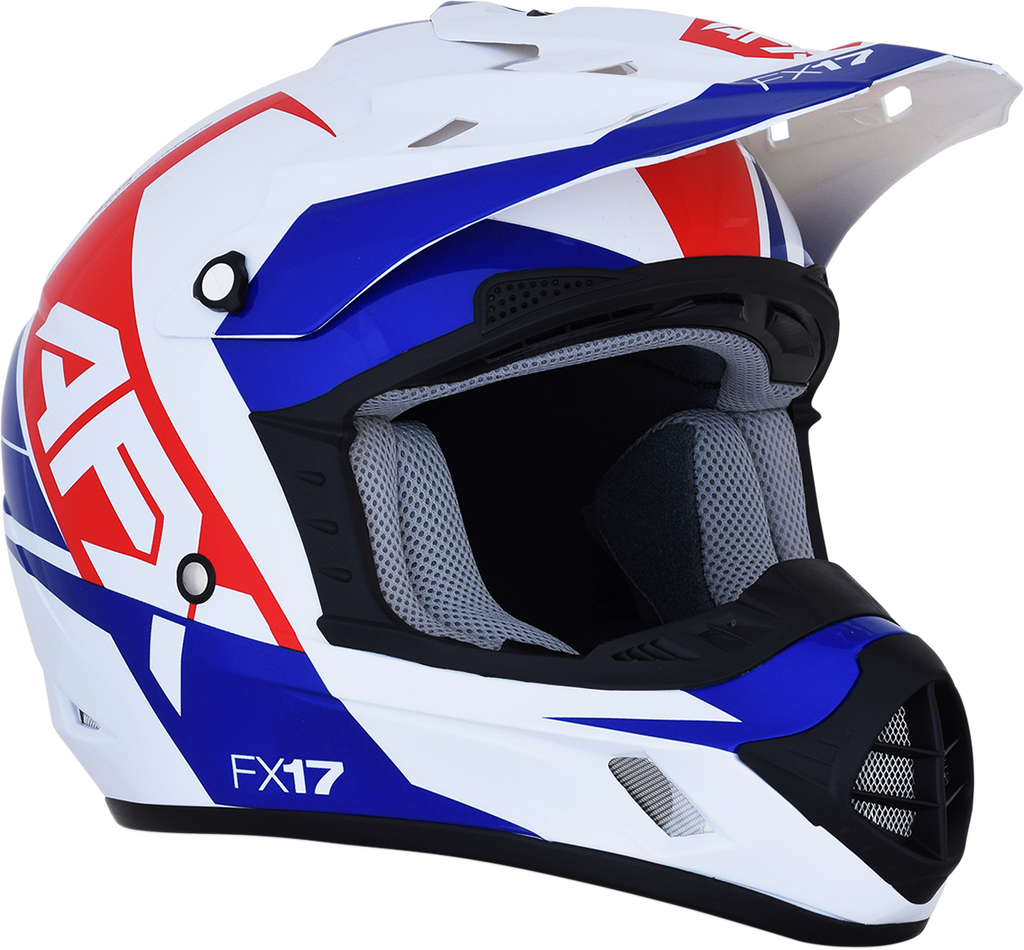 AFX FX-17 Helmet - Aced - Red/White/Blue - Small 0110-6479