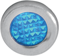 DRAG SPECIALTIES Snap-In Indicator Light - Blue - Stainless Steel Bezel 162606