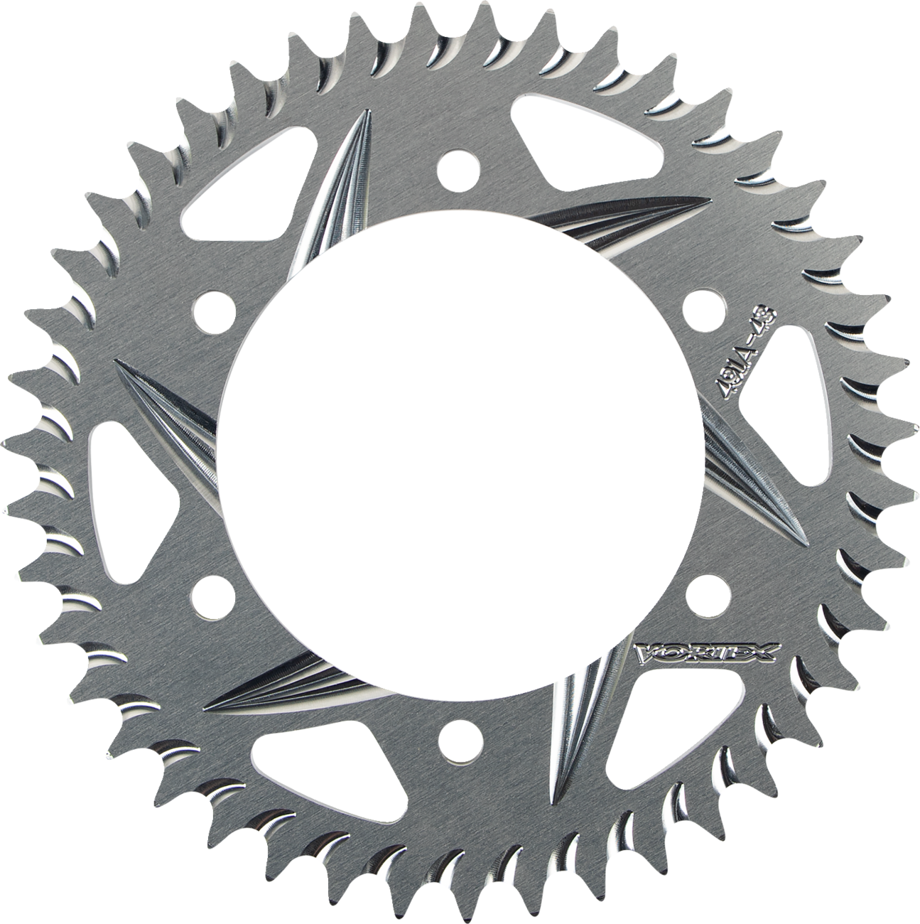 VORTEX Aluminum Sprocket - Silver - Rear - 43 Tooth 491A-43