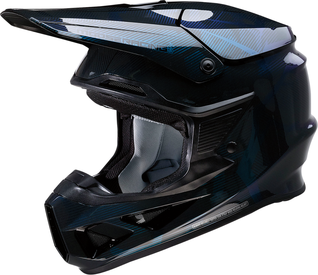 MOOSE RACING F.I. Helmet - Agroid Camo - MIPS® - Iridescent Blue - Medium 0110-7754